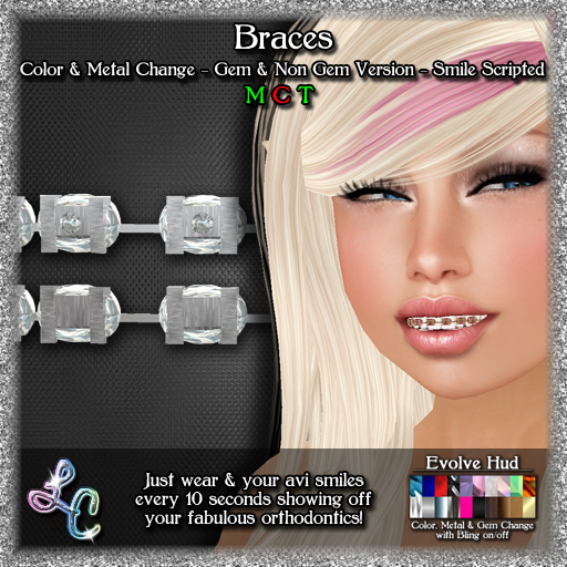*LC* E - Braces - Gem & Non Gem (w/smile) AD