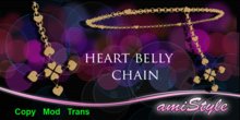 ASD Full Perm heart belly chain