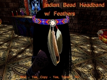 Indian Bead Head Band w/ feathers
