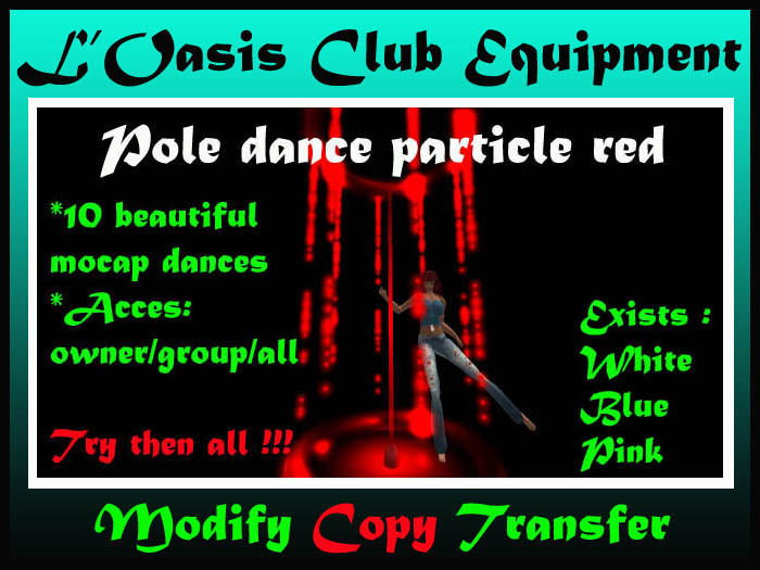 pole dance particle red no copy