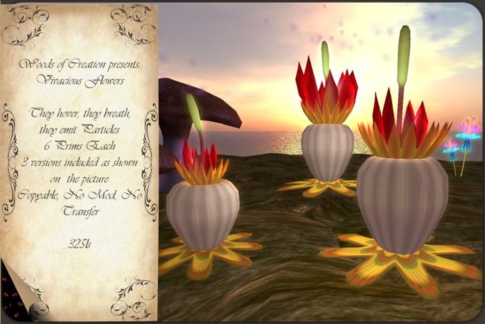 They hover, They breath, They emit particles, They are Vivacious Flowers by Woods of Creation