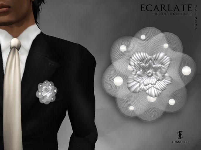 Ecarlate - 10 Buttonhole / boutonniere - Mainomy