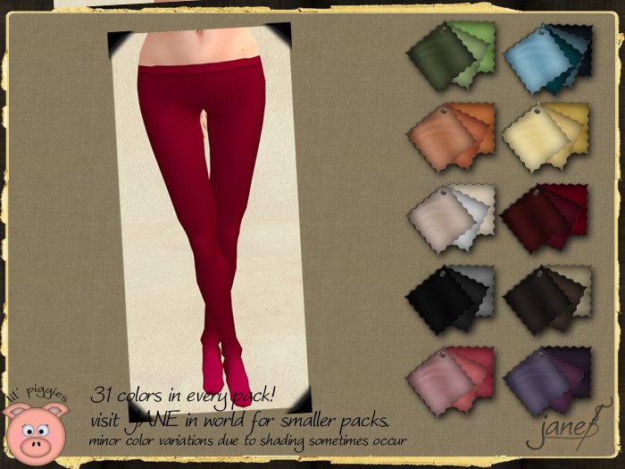 JANE - lil piggies tights.waffleknit.31 pack