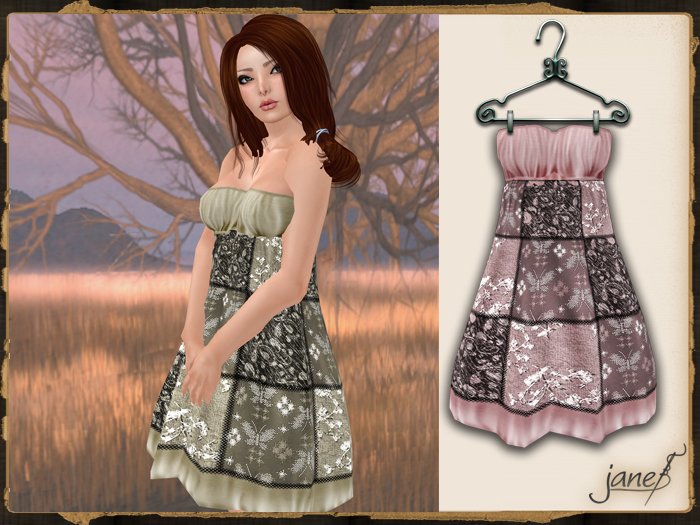 JANE - patchwork dress.blush