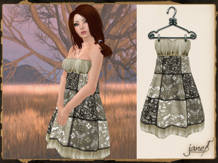 JANE - patchwork dress.khaki