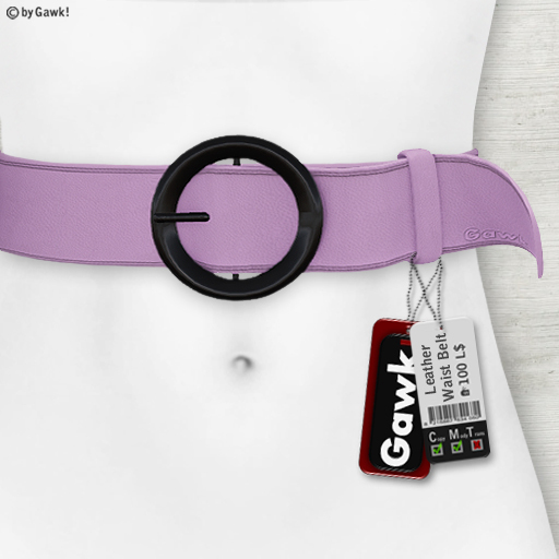 Gawk! Leather Waist Belt - LILAC -