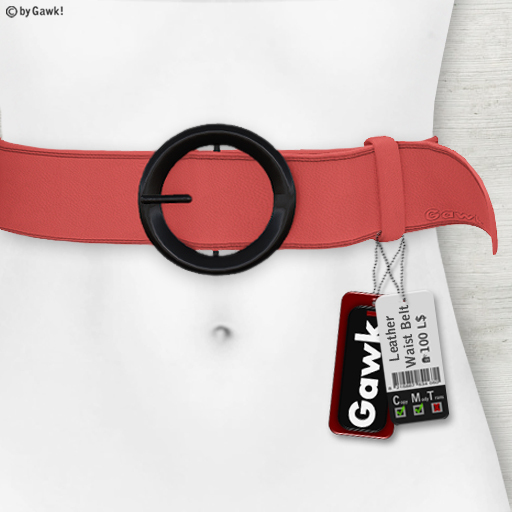 Gawk! Leather Waist Belt - SALMON -