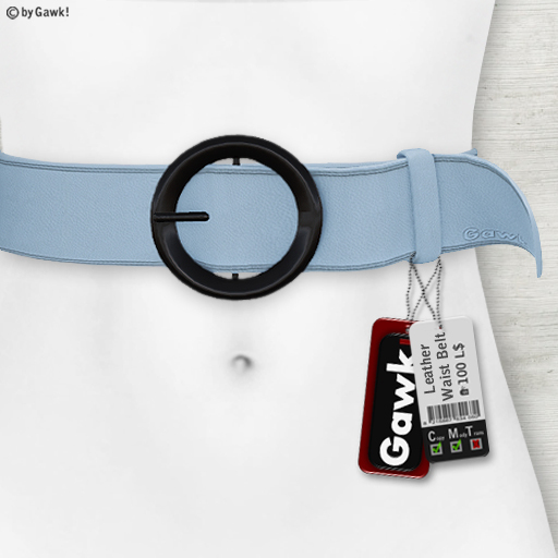 Gawk! Leather Waist Belt - SKY BLUE -