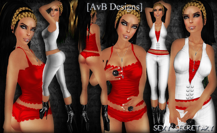 [AvB]=Sexy Secretary=White/red