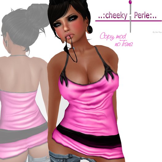 ..:Perle Satinshirt Pink:..