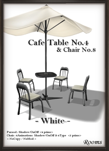 [Rooms]-CafeTable04-White