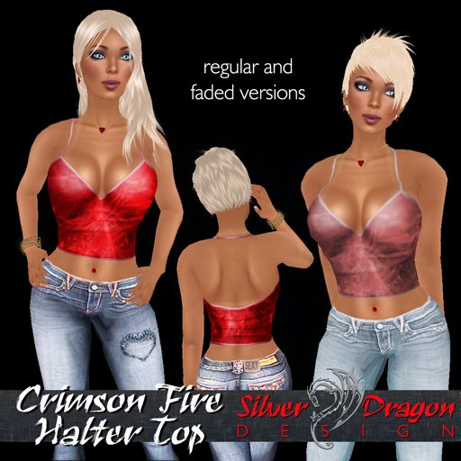 SDD Crimson Fire Halter Top