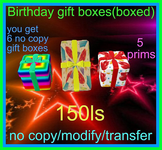 Birthday gift boxes(boxed)