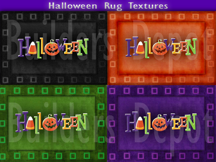 FULL PERM 4 Halloween Plush Rug Textures