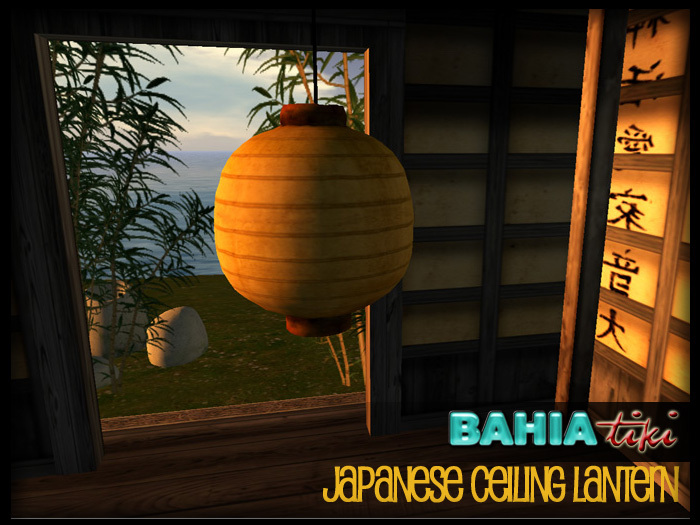 Bahia Tiki- Round Japanese Ceiling Lantern