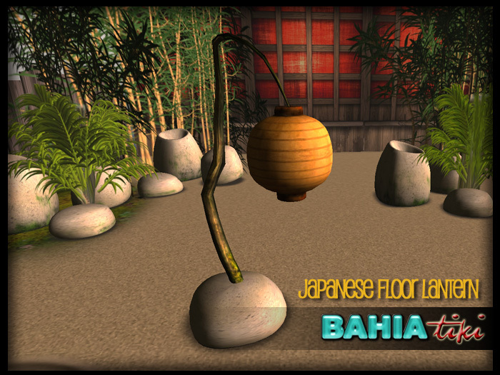 Bahia Tiki- Round Japanese Floor Lantern