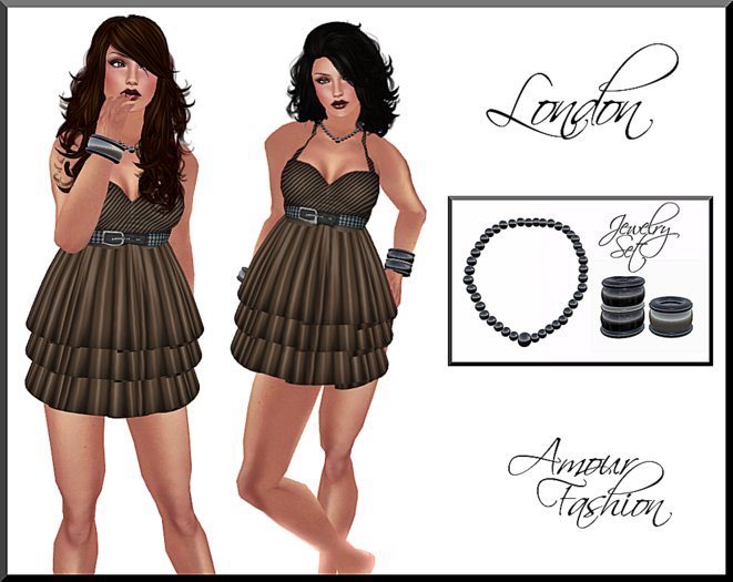 ✦ CLEARANCE✦ Amour Fashion - London Dress - Brown