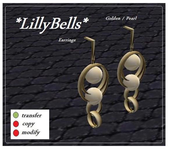 *LillyBells*  earrings Pearl / Gold