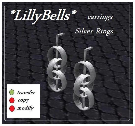 *LillyBells*  earrings  Silver rings