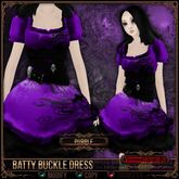 [Mesh] =^.^= Curious Kitties - [Limited Edition] Halloween Batty Buckle Dress - Purple
