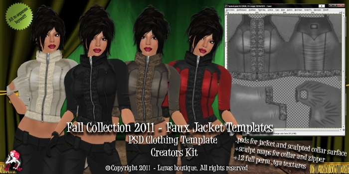 Fall Collection 2011 - Faux Jacket Templates by Luna McMillan