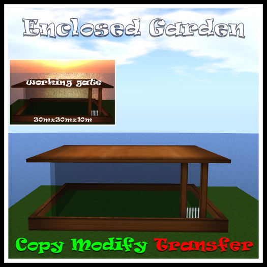 *TLD* Enclosed Garden-With Decor Pack