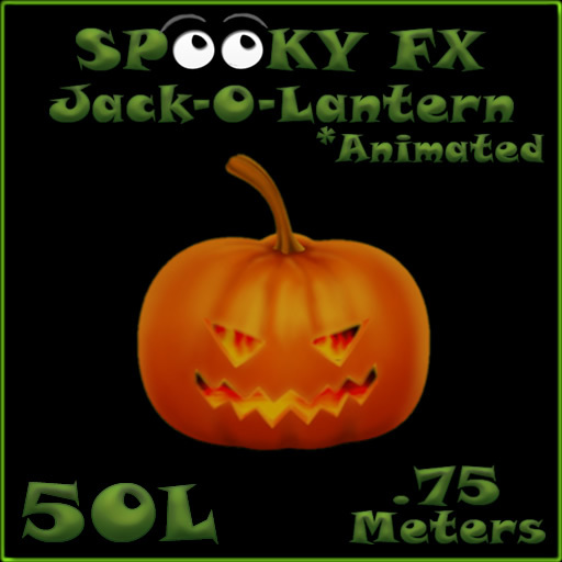 Particle FX Effect - Animated Jack-o-lantern by Drake FULL PERM Script and Texture UUID-  Halloween Decoration