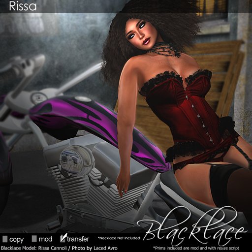 ~Blackalce~ Rissa: Blue Leather & Lace Corset