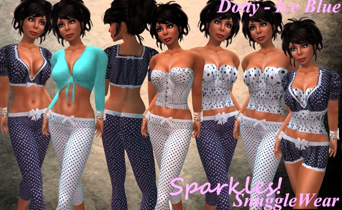 SPARKLES! SnuggleWear : DOTTY - Ice Blue