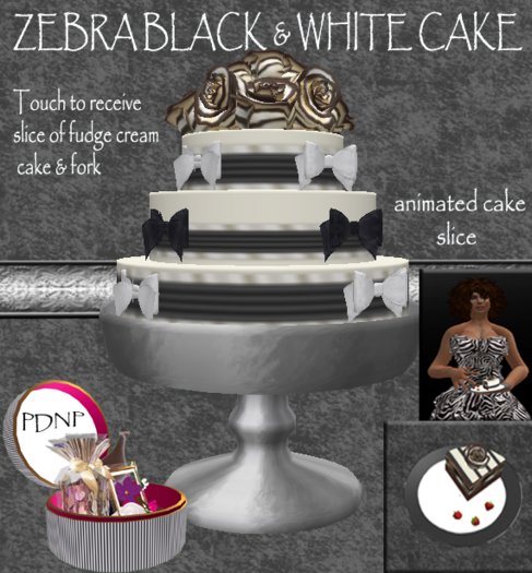 PDN: ZEBRA BLACK & WHITE CAKE BX