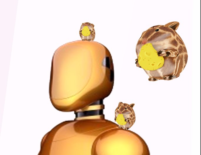 Cubesphere - Hamster tiger Eating + Res Shoulder