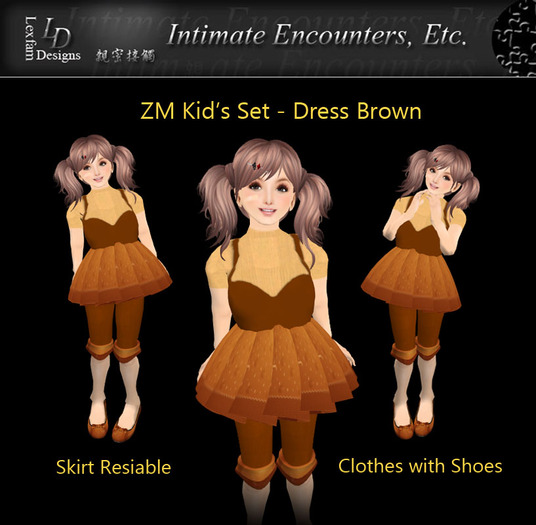 ZM Kid -- Brown Dress Set