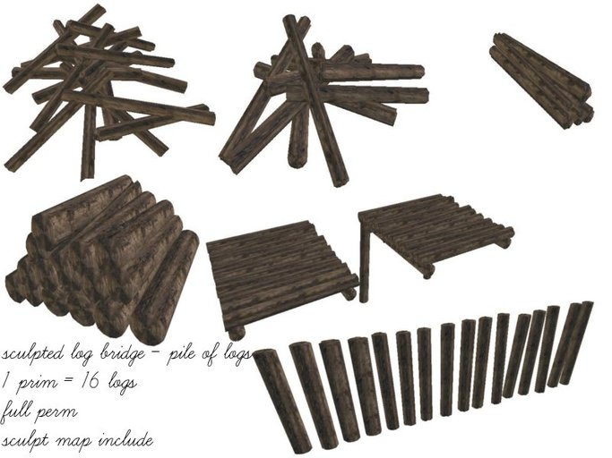 sculpted logs full perm