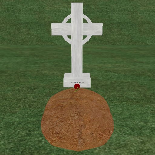Verse 1, Enticing Designs 5 Prim Celtic Cross Style Cement Tombstone Marker with Inscription, Grave, and Rose