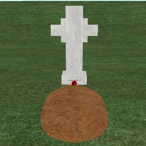 Verse 1, Enticing Designs 5 Prim Box Cross Style Cement Tombstone Marker with Inscription, Grave, and Rose