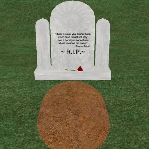 Verse 10, Enticing Designs 5 Prim Dome Top Style Cement Tombstone Marker with Inscription, Grave, and Rose