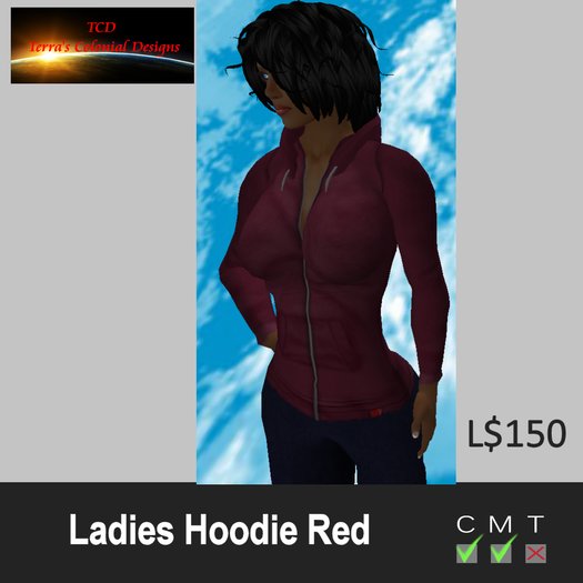 Ladies Hoodie Red