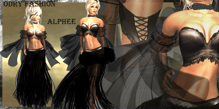 *ALPHEE* ROMANTIC OUTFIT BLACK