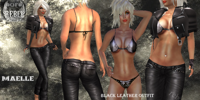 *OF REBEL*- *MAELLE* BLACK LEATHER OUTFIT