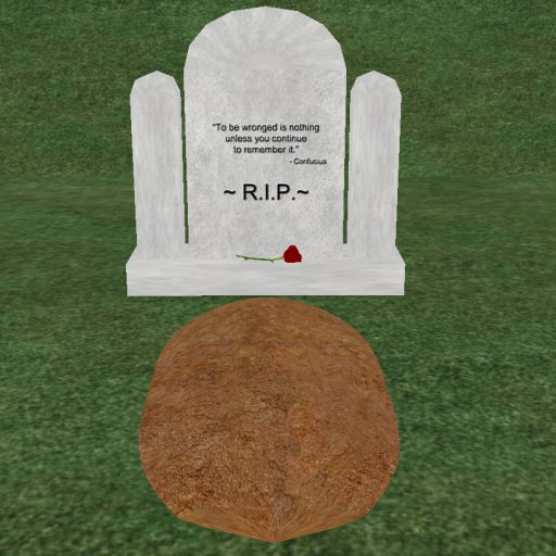 Verse 3, Enticing Designs 5 Prim Dome Top Style Cement Tombstone Marker with Inscription, Grave, and Rose