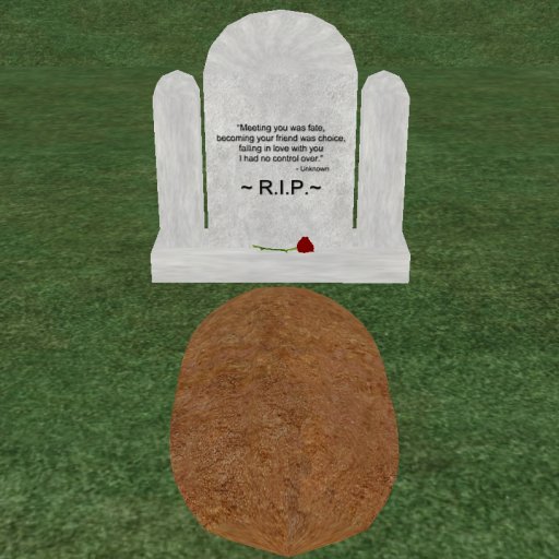 Verse 4, Enticing Designs 5 Prim Dome Top Style Cement Tombstone Marker with Inscription, Grave, and Rose