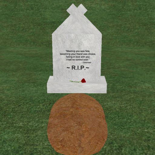 Verse 4, Enticing Designs 5 Prim Large Fancy Square Style Cement Tombstone Marker with Inscription, Grave, and Rose