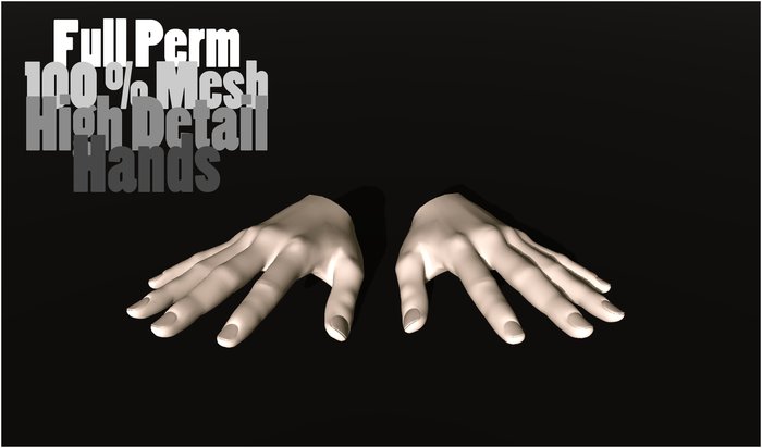 Full Permission - Mesh Hands - Male