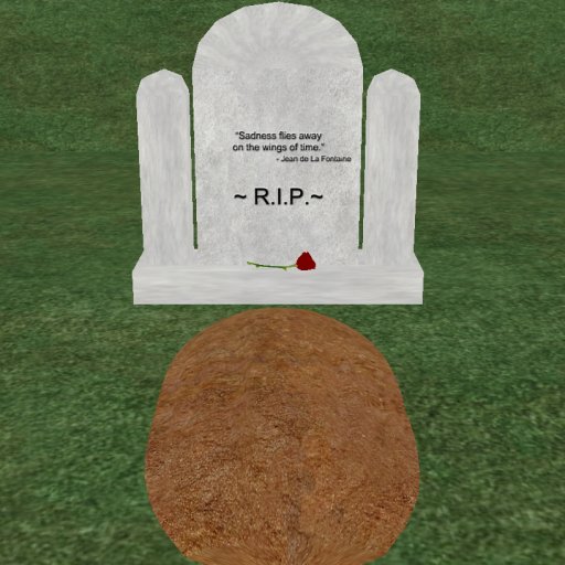 Verse 12, Enticing Designs 5 Prim Dome Top Style Cement Tombstone Marker with Inscription, Grave, and Rose