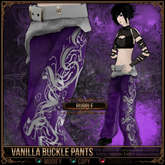 [Mesh] =^.^= Curious Kitties - Vanilla Buckle Pants - Purple 