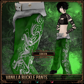 [Mesh] =^.^= Curious Kitties - Vanilla Buckle Pants - Green 