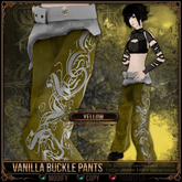 [Mesh] =^.^= Curious Kitties - Vanilla Buckle Pants - Yellow 