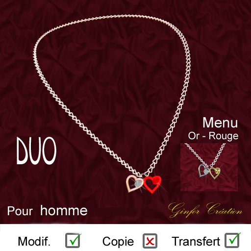Box Collier DUO   Homme   T