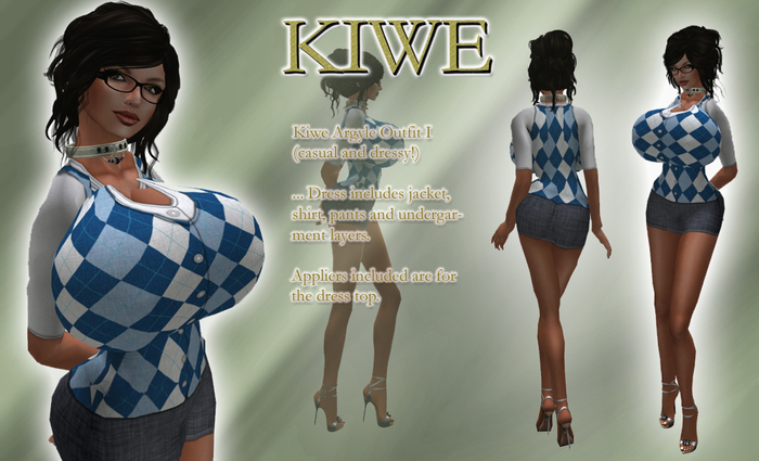 Kiwe Argyle Outfit I for Prim B's