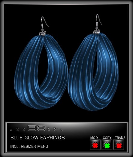 .::BeautyCode::. Blue Glow Earrings